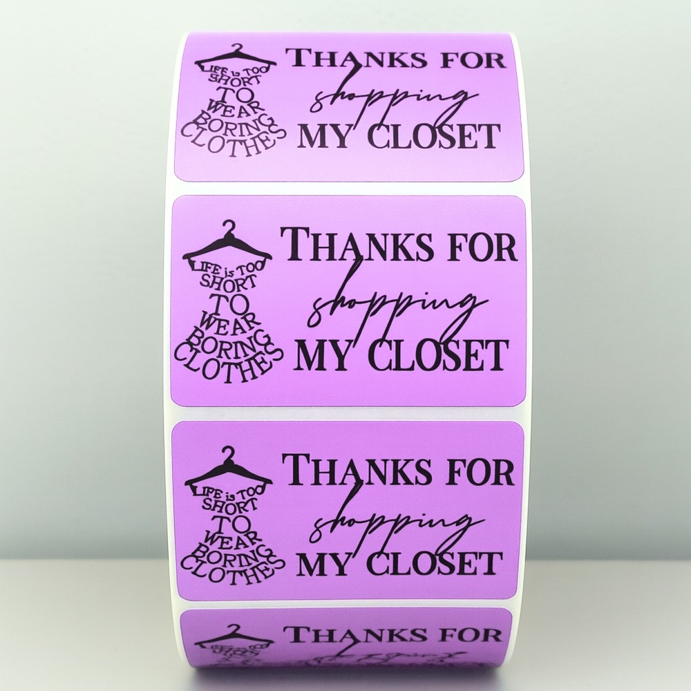 Thanks for Shopping My Closet Stickers – Cute Labels for Clothing Orders - Picture 9 of 11